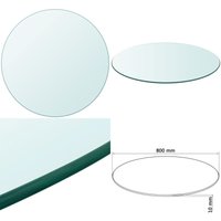 Tischplatte aus gehärtetem Glas rund 800 mm - Tischplatte - Glastischplatte - Runde Tischplatte - Transparente Tischplatte - Esstisch Platte - Home & Tischplatte aus gehärtetem Glas rund 800 mm - Tischplatte - Glastischplatte - Runde Tischplatte - Transparente Tischplatte - Esstisch Platte - Home & von VIDAXL