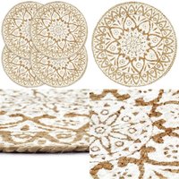 Vidaxl - Tischsets 4 Stk. Weiß 38 cm Rund Jute - Tischset - Tischsets - Home & Living - Weiß von VIDAXL