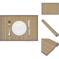 Tischsets - 6 Bambus-Platzdeckchen 30 x 45 cm Braun - Braun Tischsets - 6 Bambus-Platzdeckchen 30 x 45 cm Braun - Braun von VIDAXL