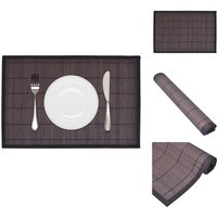 Tischsets - 6 Bambus-Platzdeckchen 30 x 45 cm Dunkelbraun Tischsets - 6 Bambus-Platzdeckchen 30 x 45 cm Dunkelbraun von VIDAXL