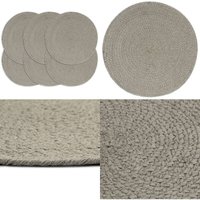 Vidaxl - Tischsets 6 Stk. Grau 38 cm Rund Baumwolle - Tischset - Tischsets - Home & Living - Grau Vidaxl - Tischsets 6 Stk. Grau 38 cm Rund Baumwolle - Tischset - Tischsets - Home & Living - Grau von VIDAXL