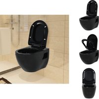 Vidaxl - Toiletten - Living Wand-WC Keramik Schwarz - Schwarz von VIDAXL
