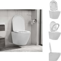 Vidaxl - Toiletten - Living Wand-WC ohne Spülrand Keramik Weiß - Weiß von VIDAXL