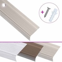 Vidaxl - Treppenkantenprofile L-Form 15 Stk. Aluminium 100cm Champagner 884794 von VIDAXL