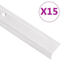 Vidaxl - Treppenkantenprofile in L-Form 15 Stk. Aluminium 100 cm Silbern von VIDAXL