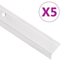 Vidaxl - Treppenkantenprofile in L-Form 5 Stk. Aluminium 90 cm Silbern von VIDAXL
