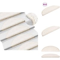 Treppenmatten 15 Stk. Weiß 56x17x3 cm - Treppenmatten - Treppenläufer - Trittschutz - Rutschfeste Matte - Stufenmatte Treppenmatten 15 Stk. Weiß 56x17x3 cm - Treppenmatten - Treppenläufer - Trittschutz - Rutschfeste Matte - Stufenmatte von VIDAXL