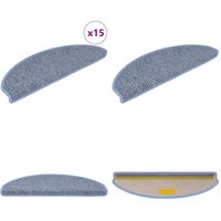Treppenmatten Selbstklebend Sisal-Optik 15 Stk. 65x21x4 cm Blau - Treppenmatten - Teppiche Für Treppen - Stufenmatten - Trittschutz - Anti-Rutsch Treppenmatten Selbstklebend Sisal-Optik 15 Stk. 65x21x4 cm Blau - Treppenmatten - Teppiche Für Treppen - Stufenmatten - Trittschutz - Anti-Rutsch von VIDAXL