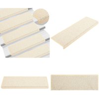 Treppenmatten Selbstklebend Sisal-Optik 15 Stk. 65x21x4cm Creme - Stufenmatte - Stufenmatten - Home & Living - Creme Treppenmatten Selbstklebend Sisal-Optik 15 Stk. 65x21x4cm Creme - Stufenmatte - Stufenmatten - Home & Living - Creme von VIDAXL