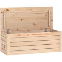Vidaxl - Truhe 89x36,5x33 cm Massivholz Kiefer von VIDAXL