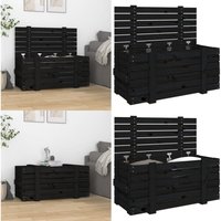 Truhe Schwarz 91x40,5x42 cm Massivholz Kiefer - Truhe - Truhen - Home & Living - Schwarz von VIDAXL