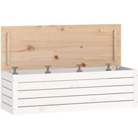 Truhe Weiß 109x36,5x33 cm Massivholz Kiefer vidaXL980791 von BONNEVIE