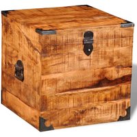 Vidaxl - Truhe Würfelform Raues Mangoholz von VIDAXL