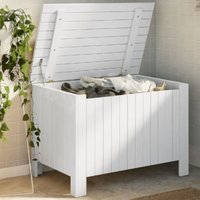 Vidaxl - Truhe mit Deckel rana Weiß 80x49x54 cm Massivholz Kiefer 824833 von VIDAXL
