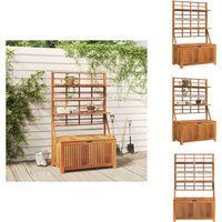 Truhe mit Rankgitter 99x50x160 cm Massivholz Akazie - Gartentruhe - Holztruhe - Akasienholztruhe - Rankgitter - Blumenkästen Truhe mit Rankgitter 99x50x160 cm Massivholz Akazie - Gartentruhe - Holztruhe - Akasienholztruhe - Rankgitter - Blumenkästen von VIDAXL