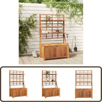 Truhe mit Rankgitter 99x50x160 cm Massivholz Akazie - Gartentruhe - Holztruhe - Akasienholztruhe - Rankgitter - Blumenkästen Truhe mit Rankgitter 99x50x160 cm Massivholz Akazie - Gartentruhe - Holztruhe - Akasienholztruhe - Rankgitter - Blumenkästen von VIDAXL