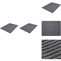 Türmatten 2 Stk. pvc Grau 90 x 60 cm - pvc Türmatte - Haus Eingangsbereich - Rutschfeste Matte - Graue Fußmatte - Wohnzimmer Deko Türmatten 2 Stk. pvc Grau 90 x 60 cm - pvc Türmatte - Haus Eingangsbereich - Rutschfeste Matte - Graue Fußmatte - Wohnzimmer Deko von VIDAXL