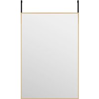 Türspiegel Golden 40x60 cm Glas und Aluminium vidaXL959078 von BONNEVIE