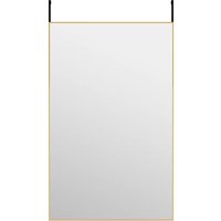 Bonnevie - Türspiegel Golden 50x80 cm Glas und Aluminium vidaXL829142 von BONNEVIE