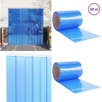 Türvorhang Blau 300x2,6 mm 10 m PVC - PVC Türvorhang - Isolierstreifen - Türschranke - Schallschutzrollo - Insektenschutz - Home & Living von VIDAXL