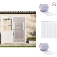 Türvorhang Transparent 200x1,6 mm 50 m pvc - pvc Türvorhang - Transparenter Türvorhang - Isolierstreifen - Schallschutzrollo - Insektenschutz von VIDAXL