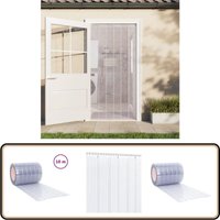 Türvorhang Transparent 300x2,6 mm 10 m pvc - pvc Türvorhang - Transparenter Türvorhang - Isolierstreifen - Schallschutzrollo - Insektenschutz von VIDAXL