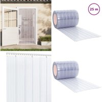 Türvorhang Transparent 300x2,6 mm 25 m PVC - PVC Türvorhang - Transparenter Türvorhang - Isolierstreifen - Schallschutzrollo - Insektenschutz - Home von VIDAXL