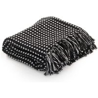 vidaXL Überwurf Baumwolle Kariert 125x150 cm Schwarz von VIDAXL