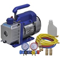 vidaXL Vakuumpumpe Einstufig mit 4-Wege-Verteiler-Manometer Set von VIDAXL