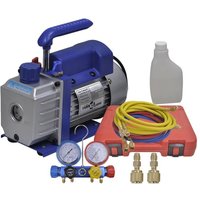 Vakuumpumpe Einstufig mit 4-Wege-Verteiler-Manometer Set - Vidaxl von VIDAXL