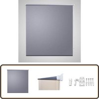 Verdunkelungsrollo 140 x 175 cm grau - Verdunkelung Rollo - Fensterrollo - Raffrollo - Gardine - Raumteiler von VIDAXL