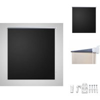 Verdunkelungsrollo 160 x 175 cm schwarz - Verdunkelung Rollo - Fensterrollo - Raffstore - Raumteiler - Schlafzimmer Rollo von VIDAXL