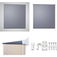Verdunkelungsrollo Rollo 120 x 230 cm grau - Blickdichtes Rollo - Verdunkelungsrollo - Fensterrollo - Raffstore - Gardine - Home & Living von VIDAXL