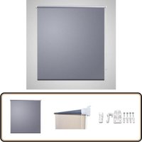 Verdunkelungsrollo Verdunklungsrollo 140 x 230 cm grau - Verdunkelungsrollo - Rollo - Fensterrollo - Raffstore - Gardine von VIDAXL