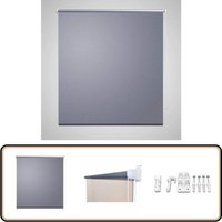 Verdunkelungsrollo Verdunklungsrollo 160 x 175 cm grau - Verdunkelung Rollo - Fensterrollo - Raffstore - Raumteiler - Schlafzimmer Rollo von VIDAXL