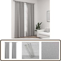 Verdunkelungsvorhänge Haken Leinenoptik 2 Stk. Grau 140x245 cm - Verdunkelungsvorhänge - Leinenoptik - Vorhänge Grau - Wohnraumgestaltung Verdunkelungsvorhänge Haken Leinenoptik 2 Stk. Grau 140x245 cm - Verdunkelungsvorhänge - Leinenoptik - Vorhänge Grau - Wohnraumgestaltung von VIDAXL