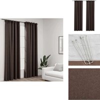 Verdunkelungsvorhänge Haken Leinenoptik 2 Stk. Taupe 140x245 cm - Verdunkelungsvorhänge - Leinenlook - Wohnraumgestaltung - Vorhänge Taupe Verdunkelungsvorhänge Haken Leinenoptik 2 Stk. Taupe 140x245 cm - Verdunkelungsvorhänge - Leinenlook - Wohnraumgestaltung - Vorhänge Taupe von VIDAXL