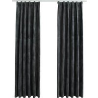 Verdunkelungsvorhänge mit Haken 2 Stk. Samt Anthrazit 140x225cm Vidaxl Verdunkelungsvorhänge mit Haken 2 Stk. Samt Anthrazit 140x225cm Vidaxl von VIDAXL