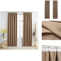 Verdunkelungsvorhänge mit Haken 2 Stk. Taupe 140x245cm - Verdunkelungsvorhänge - Gardinen - Wohnaccessoires - Tapete - Vorhangstoffe von VIDAXL