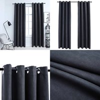 Verdunkelungsvorhänge mit Metallösen 2 Stk. Anthrazit 140x175cm - Elegante Vorhänge - Wohnraumdekoration - Gardinen Anthrazit - Vorhänge Mit Ringösen von VIDAXL