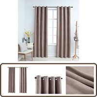 Verdunkelungsvorhänge mit Metallösen 2 Stk. Taupe 140x245 cm - Verdunkelungsvorhänge - Gardinen - Wohnaccessoires - Tapete - Stoffgardine Verdunkelungsvorhänge mit Metallösen 2 Stk. Taupe 140x245 cm - Verdunkelungsvorhänge - Gardinen - Wohnaccessoires - Tapete - Stoffgardine von VIDAXL