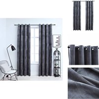 Verdunkelungsvorhänge mit Ösen 2 Stk. Samt Anthrazit 140x225 cm - Vordunklungsvorhänge - Samtvorhänge - Anthrazit - Wohnraumdekoration - Gardine Verdunkelungsvorhänge mit Ösen 2 Stk. Samt Anthrazit 140x225 cm - Vordunklungsvorhänge - Samtvorhänge - Anthrazit - Wohnraumdekoration - Gardine von VIDAXL