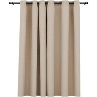 Bonnevie - Verdunkelungsvorhang mit Ösen Leinenoptik Beige 290x245 cm vidaXL550768 von BONNEVIE