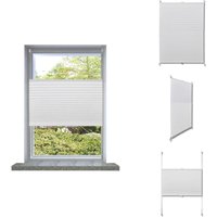 Vidaxl - Verdunklungsplissee 80×125 cm Weiß - Verdunkelungsplissee - Plissee Weiß - Sonnenschutz - Sichtschutz - Raffstore von VIDAXL