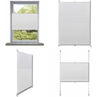 Vidaxl - Verdunklungsplissee 80×200 cm Weiß - Sonnen Rollo - Sicht Schutz - Plissee - Verdunkelung - Wohnbereich - Home & Living von VIDAXL