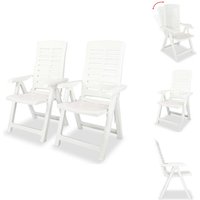 Verstellbare Gartenstühle 2 Stk. Kunststoff Weiß - Gartenstühle - Outdoor Möbel - Balkonmöbel - Terrasse - Kunststoffe Möbeln Verstellbare Gartenstühle 2 Stk. Kunststoff Weiß - Gartenstühle - Outdoor Möbel - Balkonmöbel - Terrasse - Kunststoffe Möbeln von VIDAXL