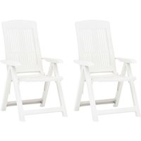 Verstellbare Gartenstühle 2 Stk. Kunststoff Weiß - Vidaxl von VIDAXL