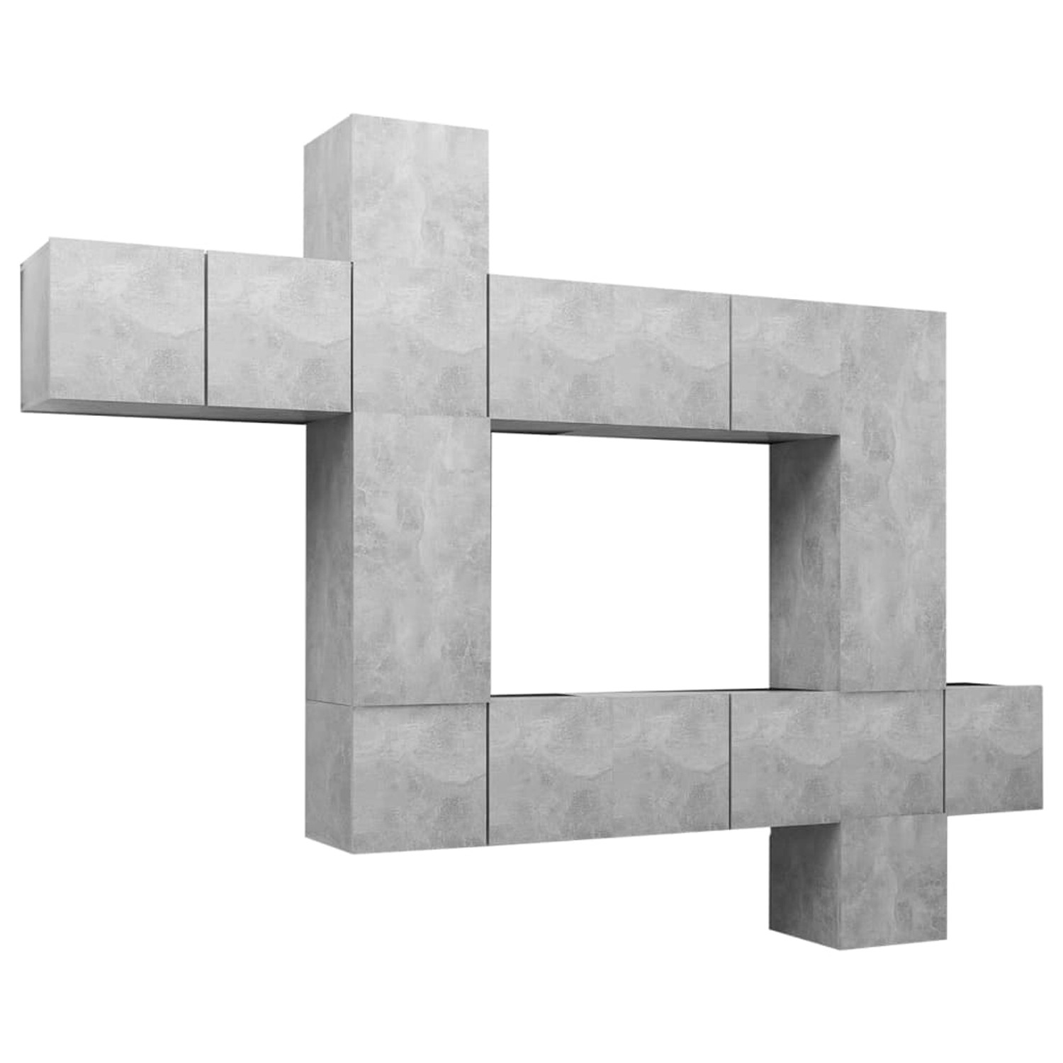 VidaXL 10-tlg. TV-Schrank-Set Betongrau Holzwerkstoff Modell 1 VidaXL 10-tlg. TV-Schrank-Set Betongrau Holzwerkstoff Modell 1 von VIDAXL