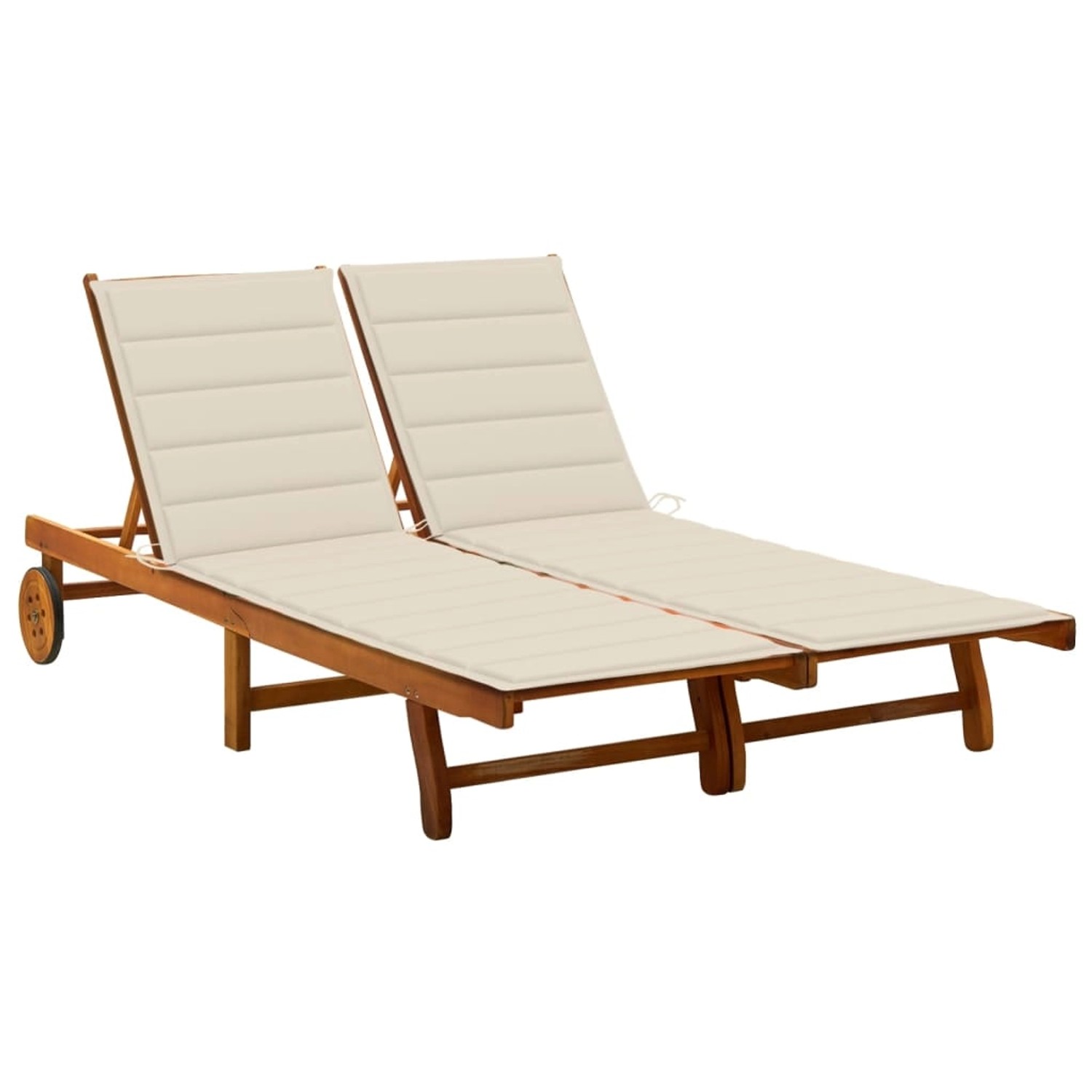 VidaXL 2-Personen-Sonnenliege mit Auflagen Akazie Massivholz Cremeweiß VidaXL 2-Personen-Sonnenliege mit Auflagen Akazie Massivholz Cremeweiß von VIDAXL