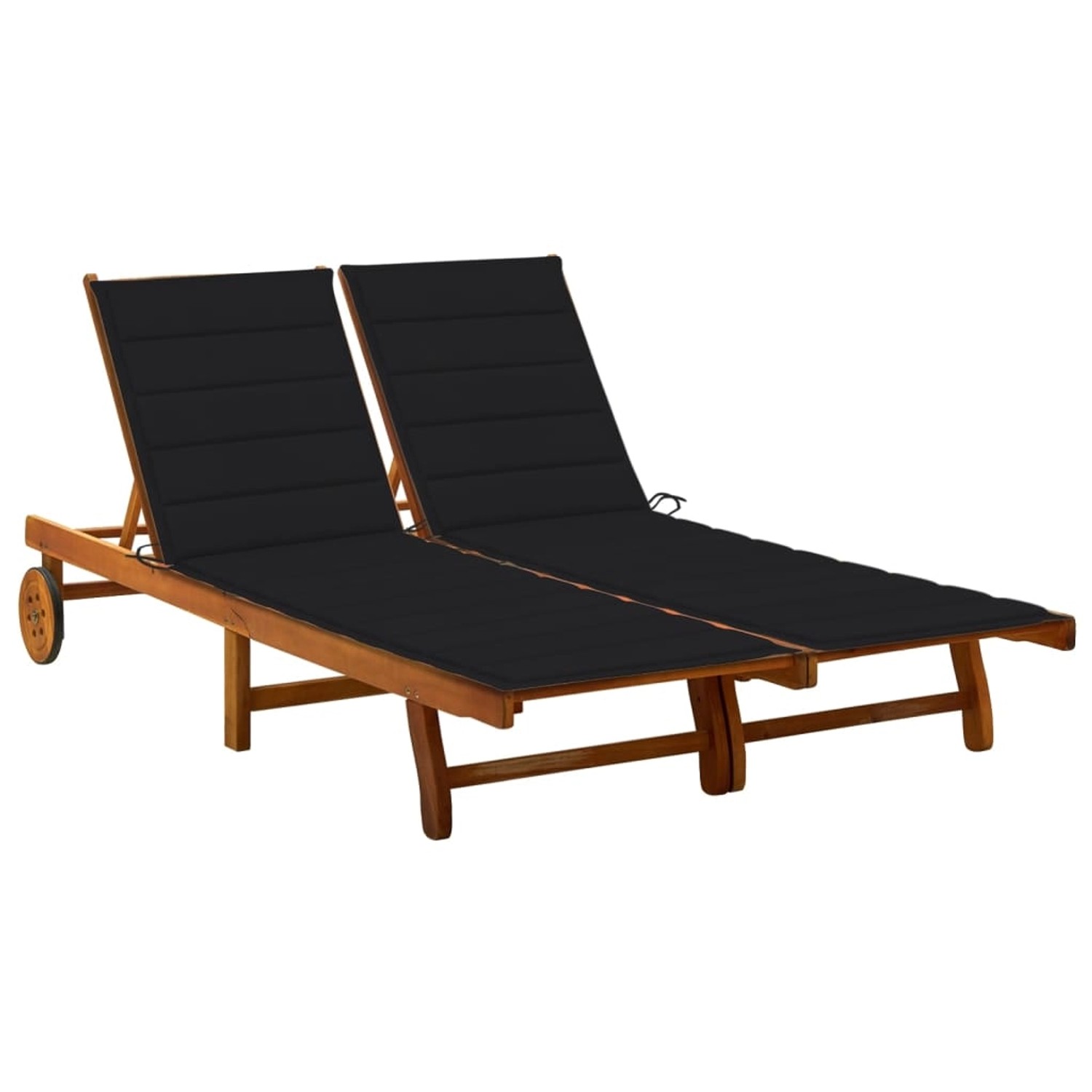 VidaXL 2-Personen-Sonnenliege mit Auflagen Akazie Massivholz Schwarz VidaXL 2-Personen-Sonnenliege mit Auflagen Akazie Massivholz Schwarz von VIDAXL